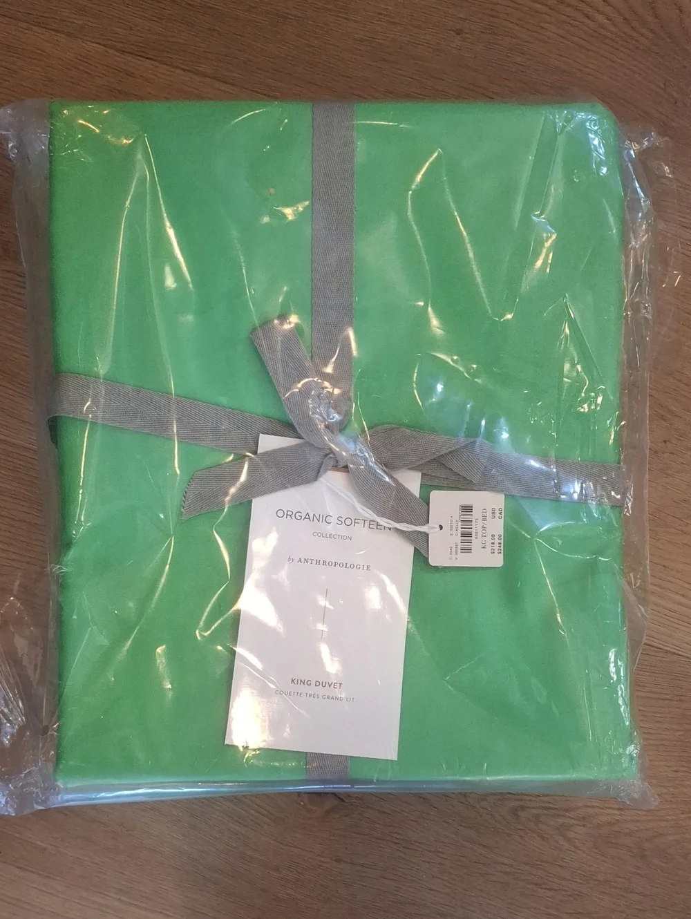 Anthropologie Organic Softee™ Duvet Cover - Bright Green